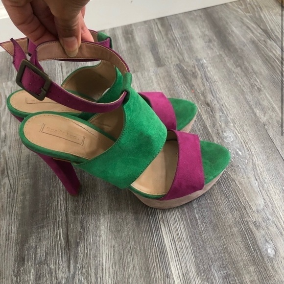 Zara Trafaluc platform multi color block hills shoes - Picture 5 of 13
